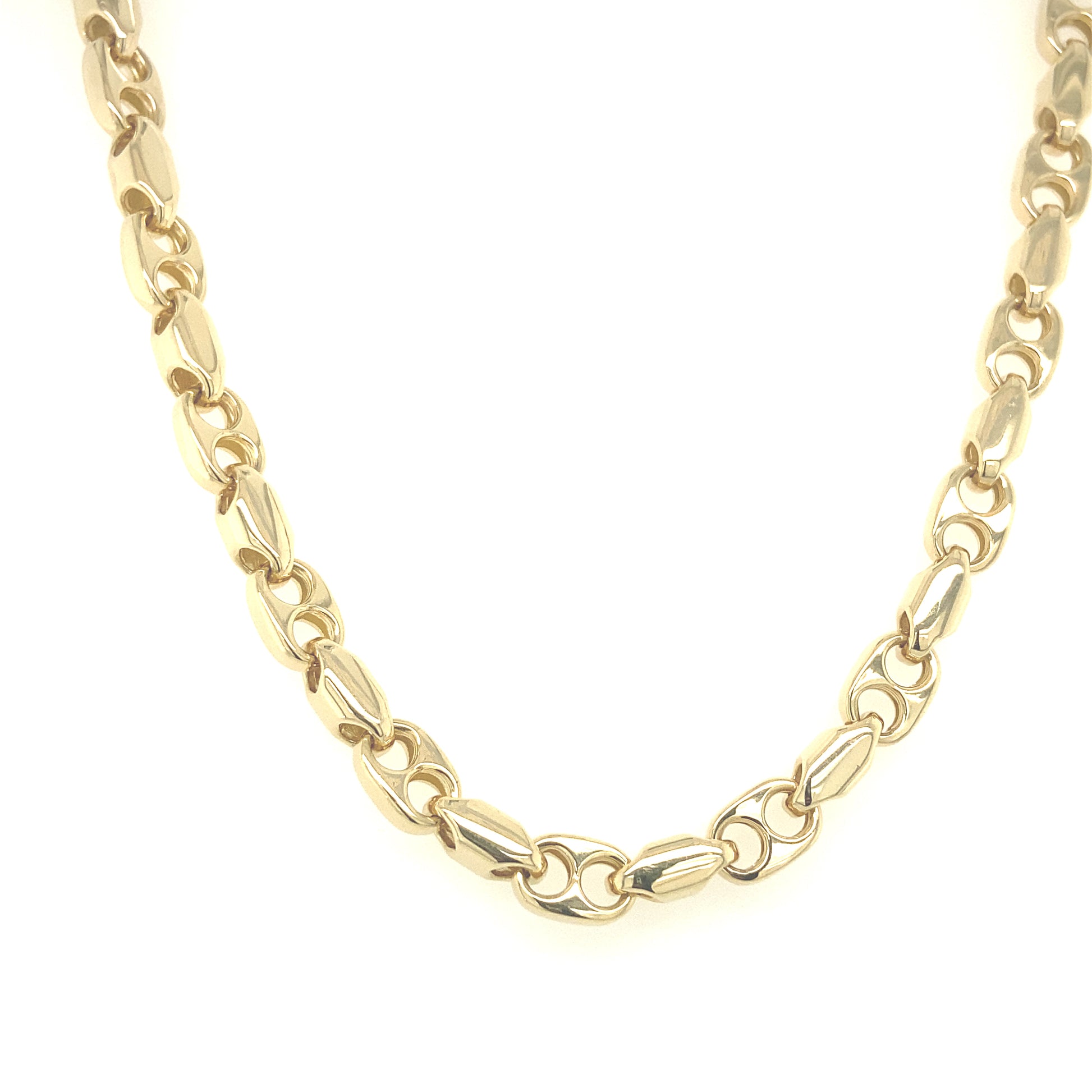 14K Gold Puff Fancy Link Chain | Luby Gold Collection | Luby 