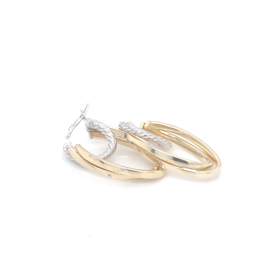 14K Double 2/T Earrings