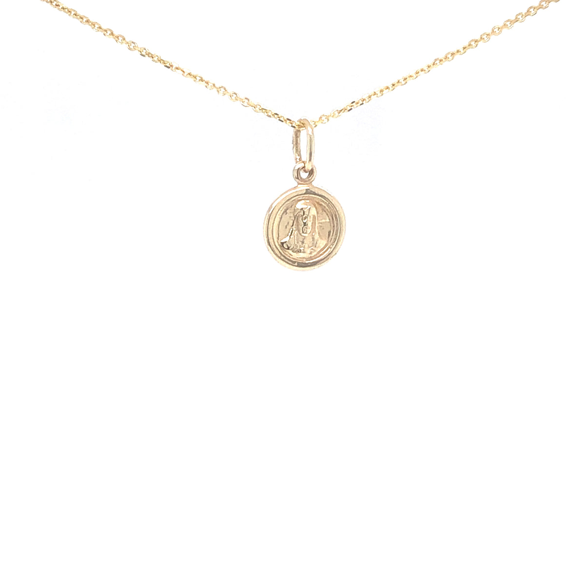 Mini Jesus & Virgin Mary Gold Pendant | Luby Gold Collection | Luby 