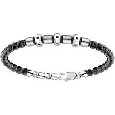 Silver Beads with Black Spinels Bracelet | Zancan | Luby 