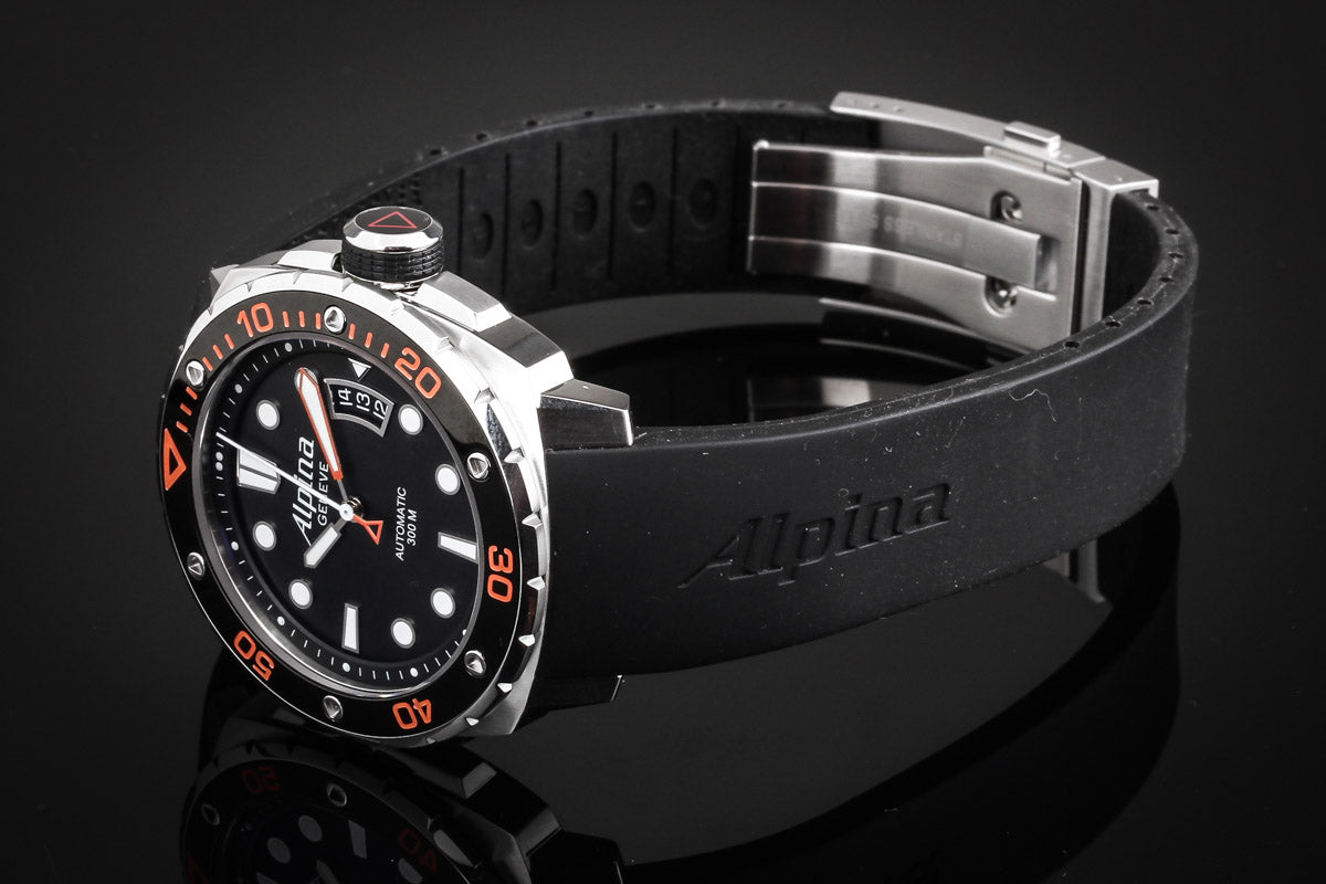 Extreme Diver Automatic (Black-Orange) | Alpina | Luby 