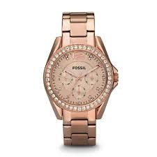 Riley Multifunction Rose-Tone Stainless Steel Watch | Fossil | Luby 