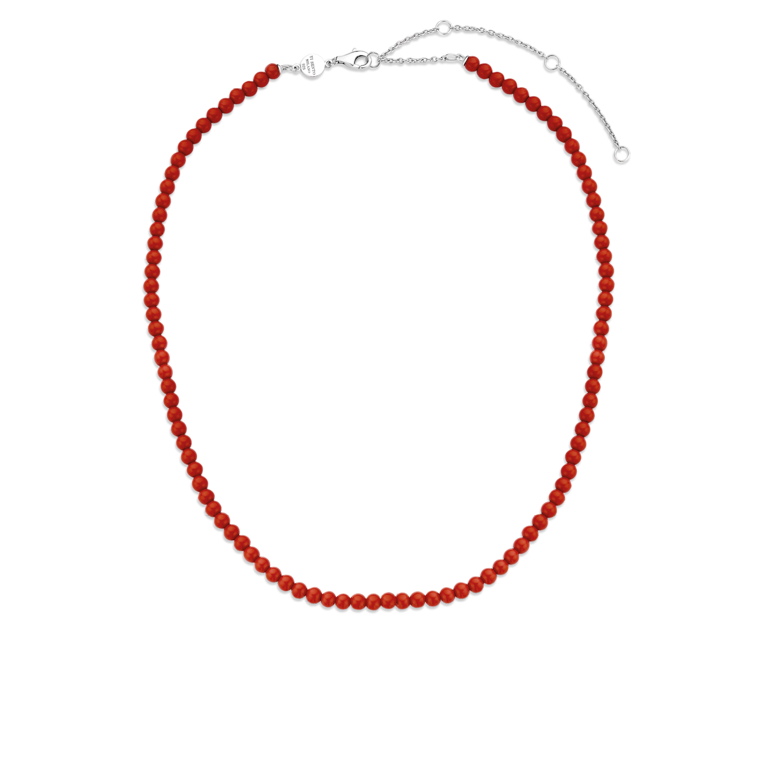 CORAL RED BEADS NECKLACE | Ti Sento Milano | Luby 
