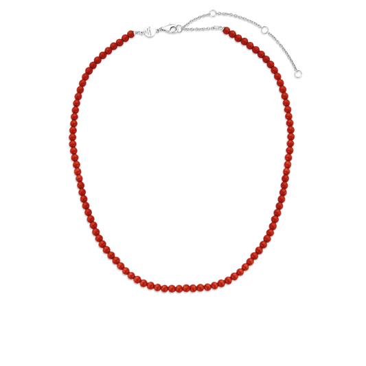 CORAL RED BEADS NECKLACE | Ti Sento Milano | Luby 