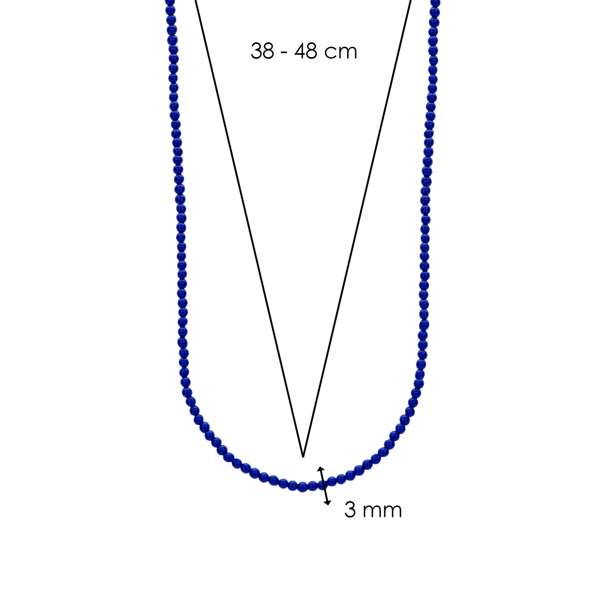 Small Lapis Blue Beads Necklace | Ti Sento Milano | Luby 