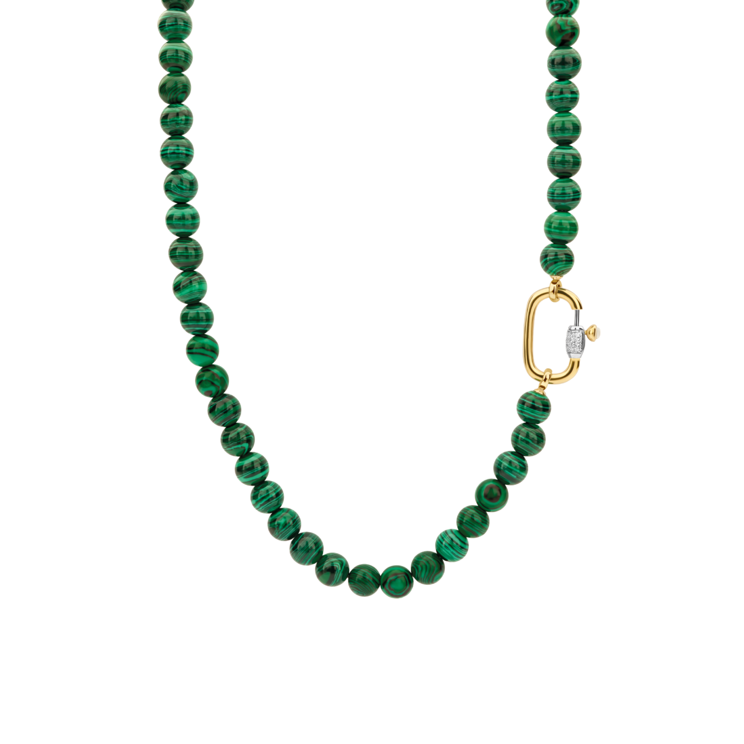 MALACHITE GREEN STONES NECKLACE | Ti Sento Milano | Luby 