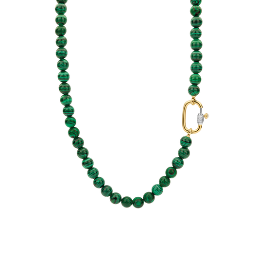 MALACHITE GREEN STONES NECKLACE | Ti Sento Milano | Luby 