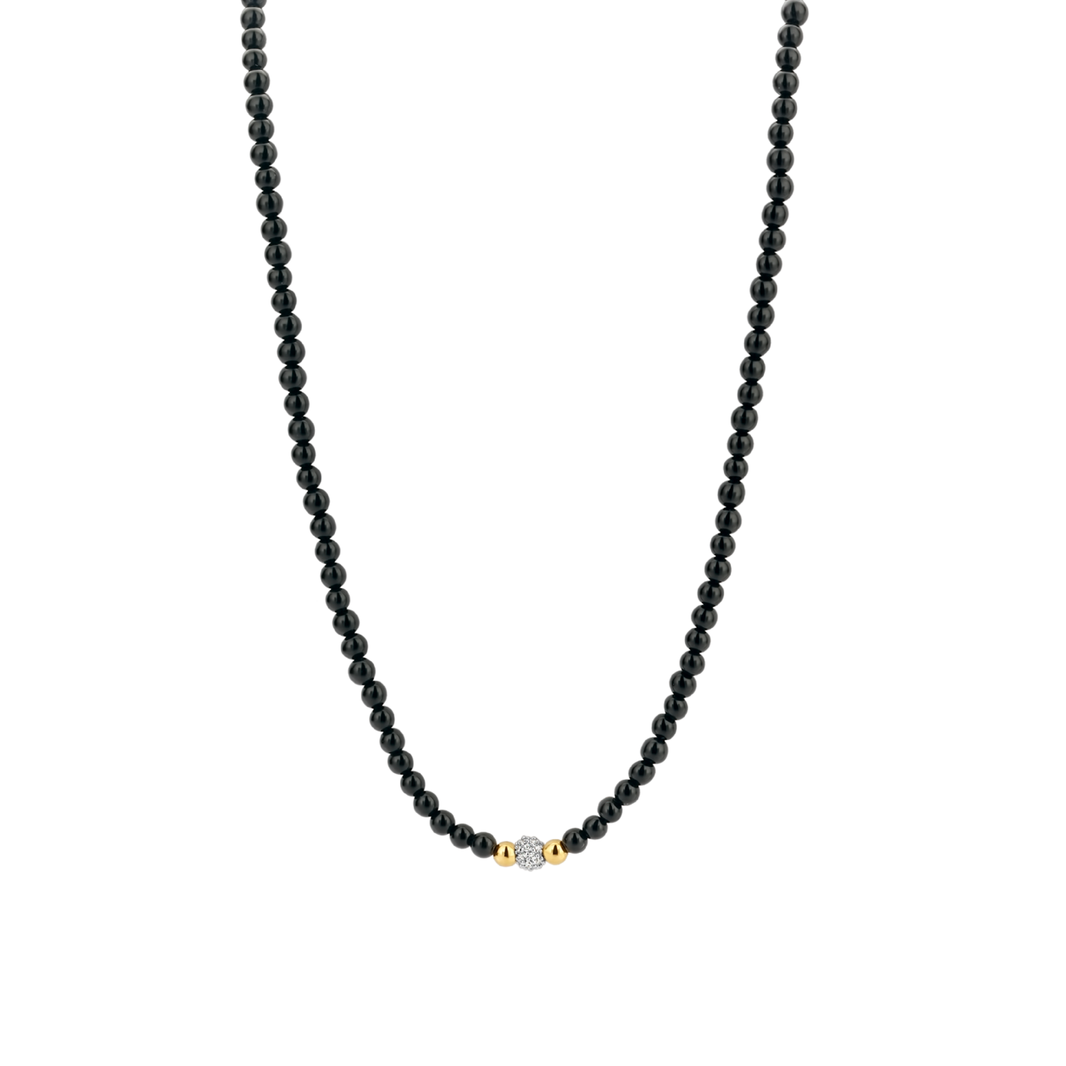Ti Sento Necklace Black Beads | Ti Sento Milano | Luby 