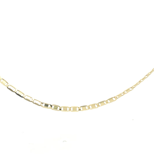 14K Gold Flat Link Chain | Luby Gold Collection | Luby 