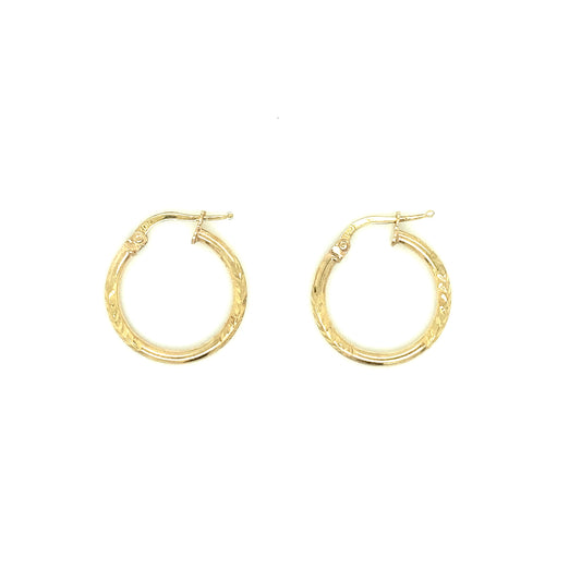 FANCY HOOPS WITH CUT PAVÉ | Luby Gold Collection | Luby 