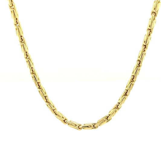 14K Gold Fancy Barrel Chain | Luby Gold Collection | Luby 