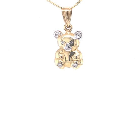 14K Bear Two-Tone Gold Pendant | Luby Gold Collection | Luby 