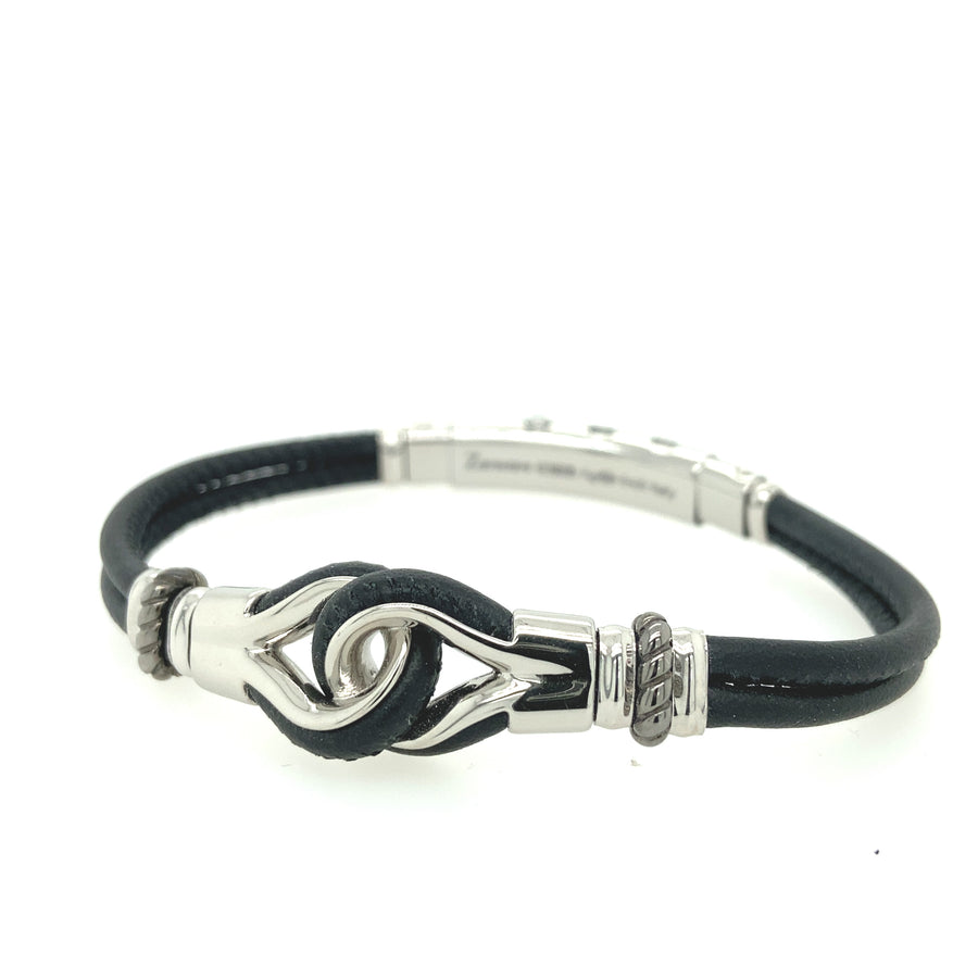 Pulsera Cuero Nudo Náutico