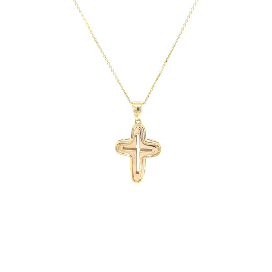 14K Puff Cross 3- Color | Luby Gold Collection | Luby 