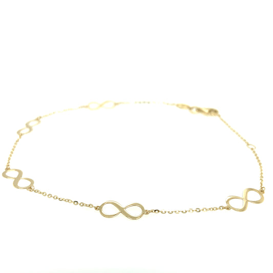 14K Gold Infinity Charm Anklet | Luby Gold Collection | Luby 