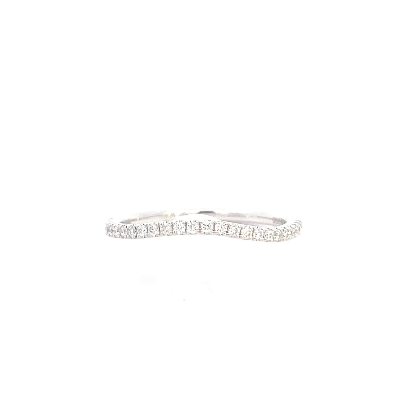 14K Lab Grown Diamond Wavy Engagement Band | Smiling Rocks | Luby 