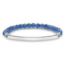 Glam Love Bridge Dumortierite Stones Bracelet (Silver/Blue) | Thomas Sabo | Luby 