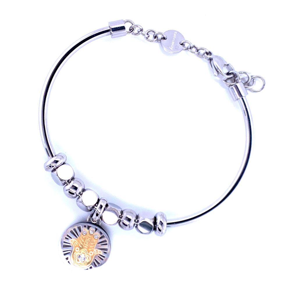 Très Jolie Hand of Fatima Bracelet (Silver/Gold) | Brosway Italia | Luby 