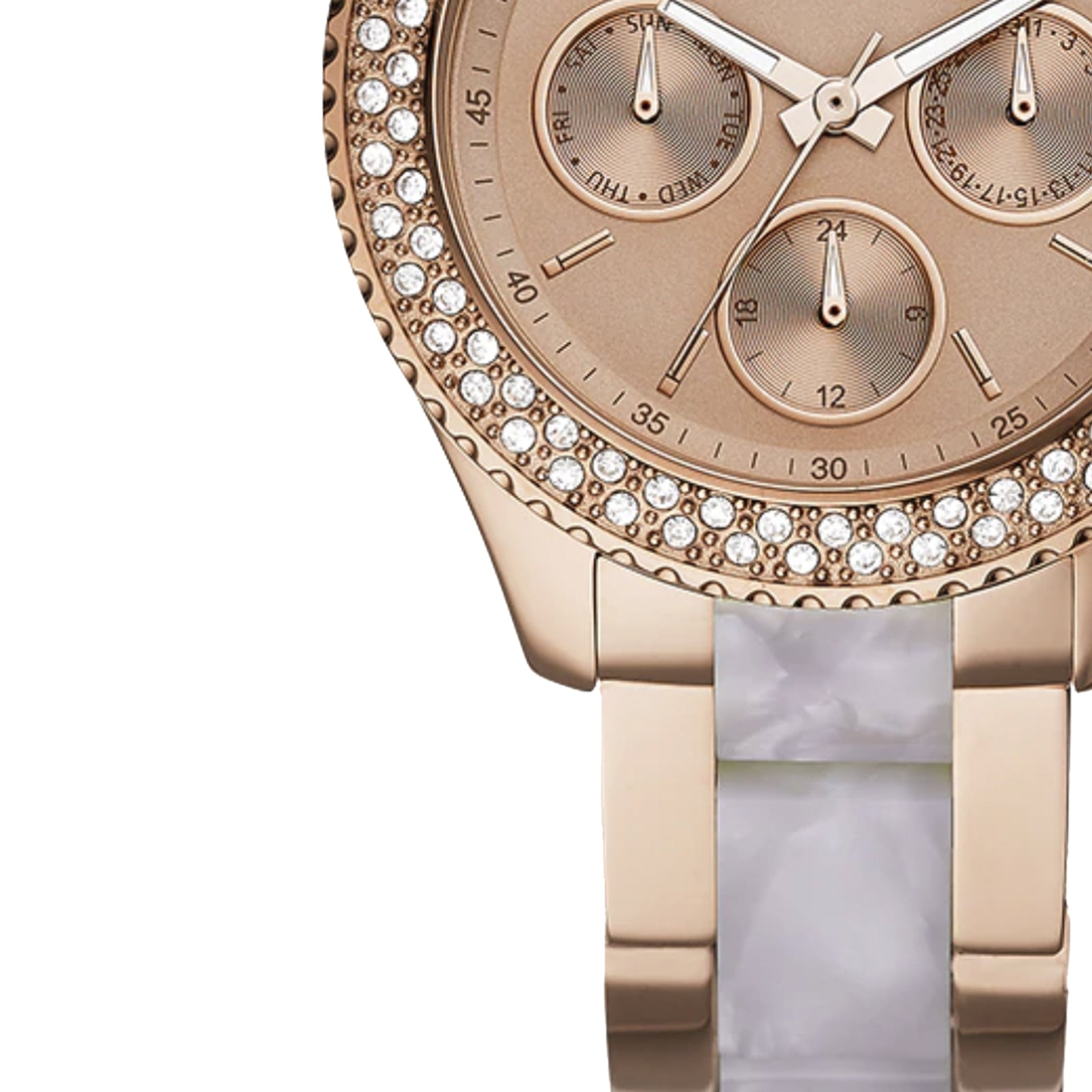 Stella Rose-Gold Tone Stainless-Steel and Acetate Watch | Fossil | Luby 