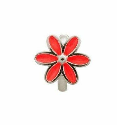 Dije Flor Roja (Plata/Rojo)