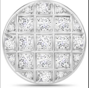 Dije de cúpula de prosperidad blanca (plata)