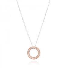 Circle of Life Open O Charity Pendant Necklace (Rose-Gold/Silver) | Anna Beck | Luby 