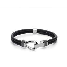 Clint Leather Bracelet (Black) | Brosway Italia | Luby 