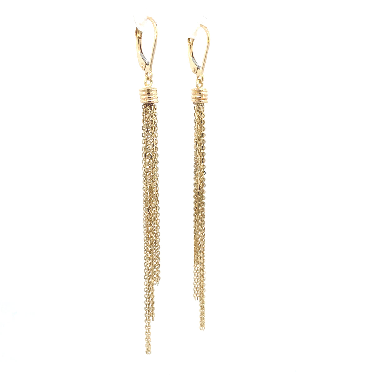 14K Gold Long Chain Earrings | Luby Gold Collection | Luby 