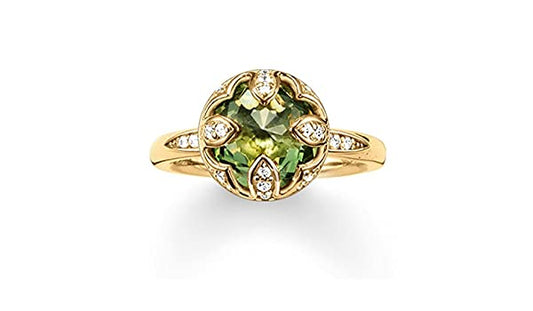Purity of Lotos Ring (Gold/Green) | Thomas Sabo | Luby 
