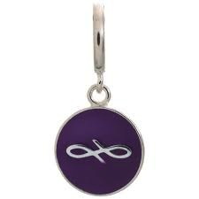 Dije de moneda infinita violeta (plata/violeta)