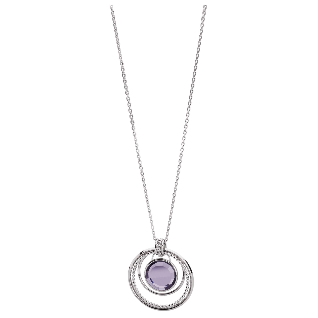 Syrian Stone and Steel Pendant Necklace (Silver) | Brosway Italia | Luby 