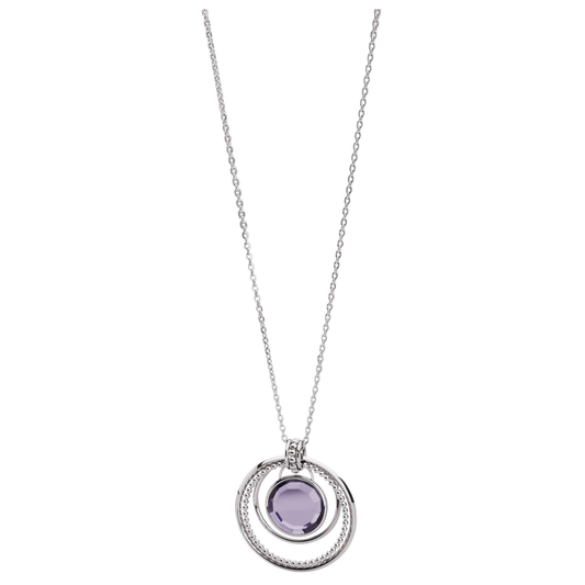 Syrian Stone and Steel Pendant Necklace (Silver) | Brosway Italia | Luby 
