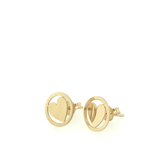 14K Gold Stud Heart | Luby Gold Collection | Luby 