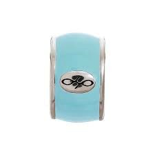 Encanto de esmalte azul cielo (plata/azul cielo)