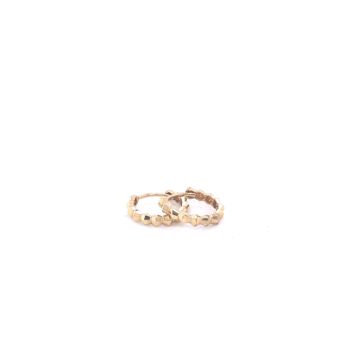 Faceted 14k Gold Huggies | Luby Gold Collection | Luby 