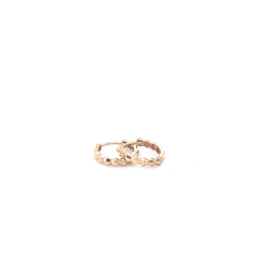 Faceted 14k Gold Huggies | Luby Gold Collection | Luby 