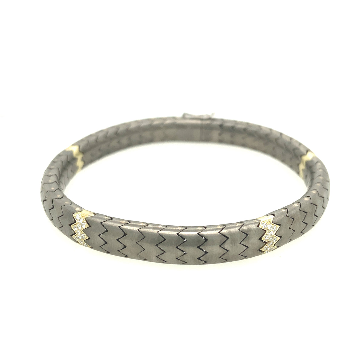 Simon G 14K/Titanium ZigZag Gent Bracelet | Simon G | Luby 