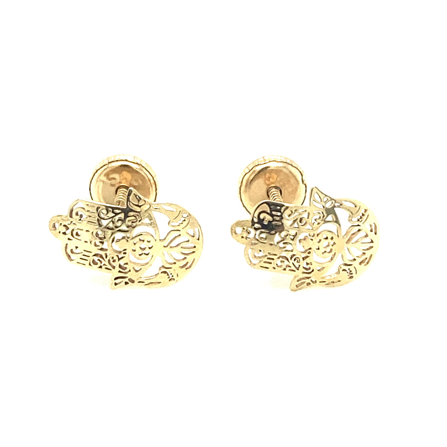 14K FILIGREE HAMSA HAND
