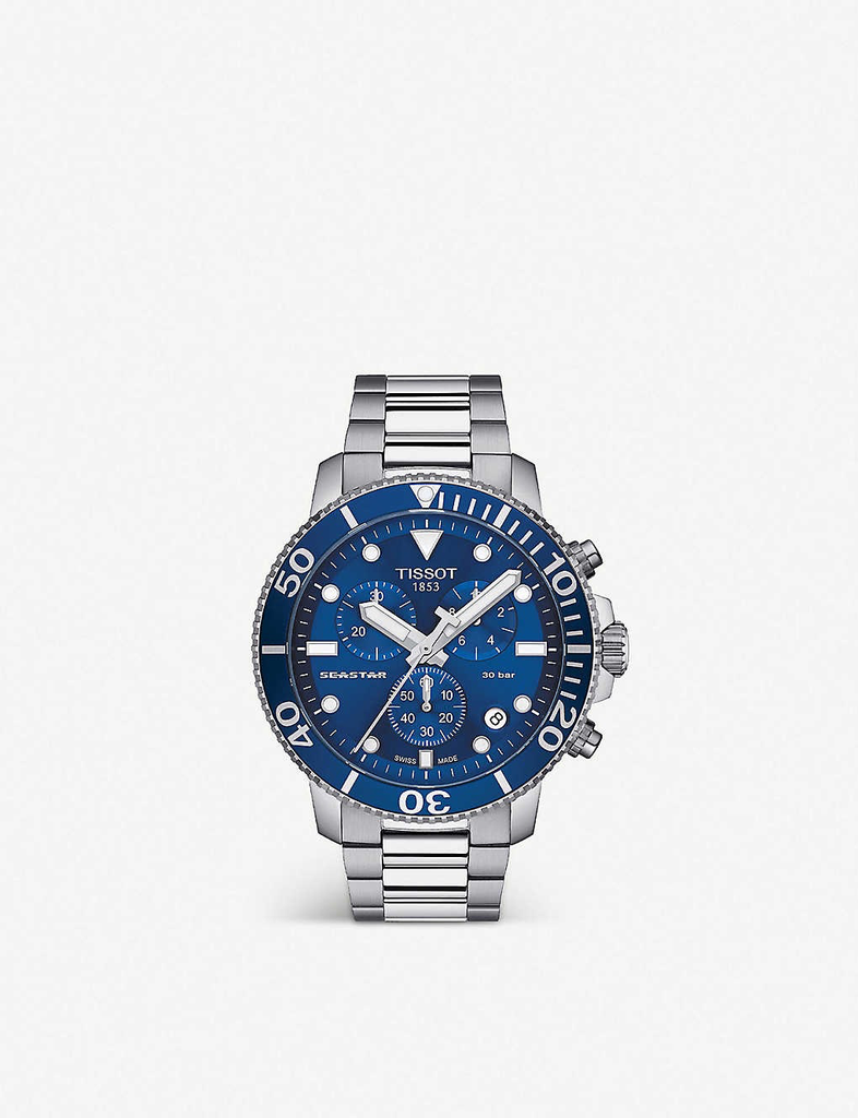 Seastar 1000 Chronograph (Silver-Blue) | Tissot | Luby 