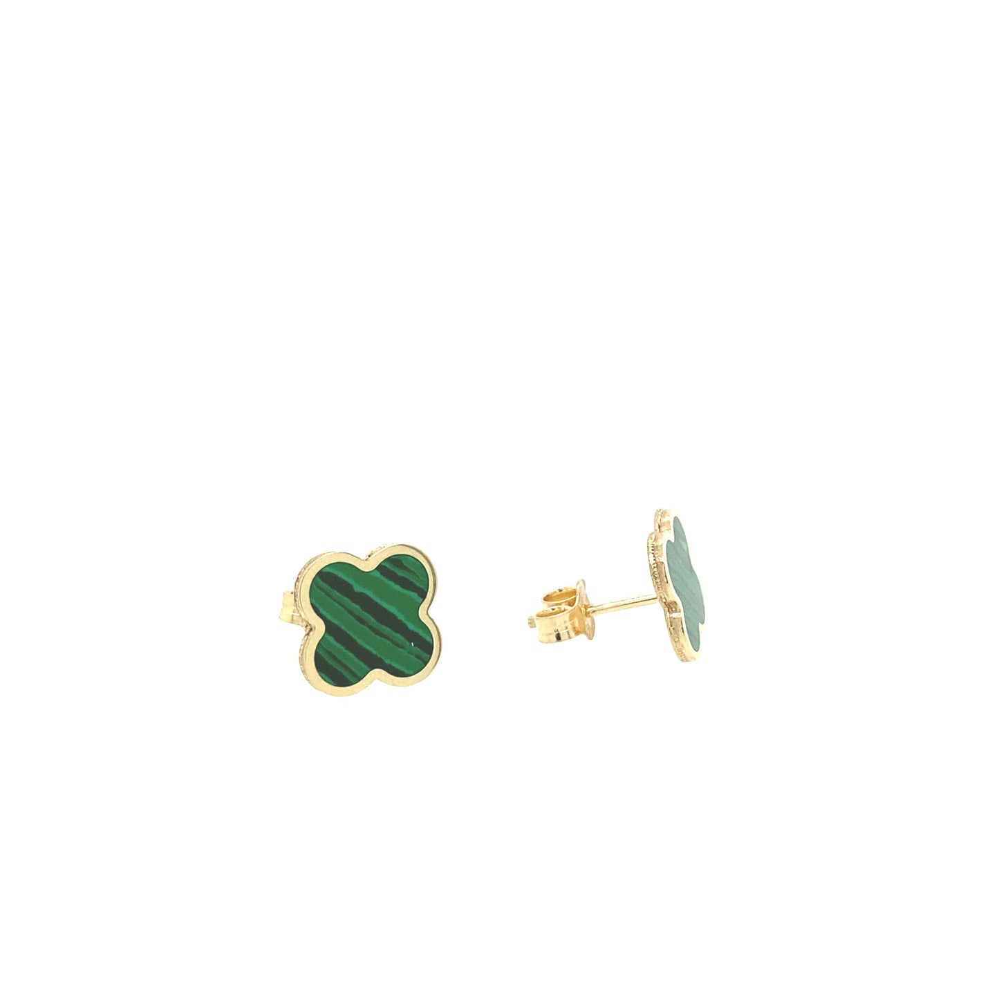 14K Gold Malachite Stud Earring | Luby Gold Collection | Luby 