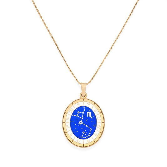 Scorpio Celestial Wheel Pendant Necklace (Gold) | Alex and Ani | Luby 