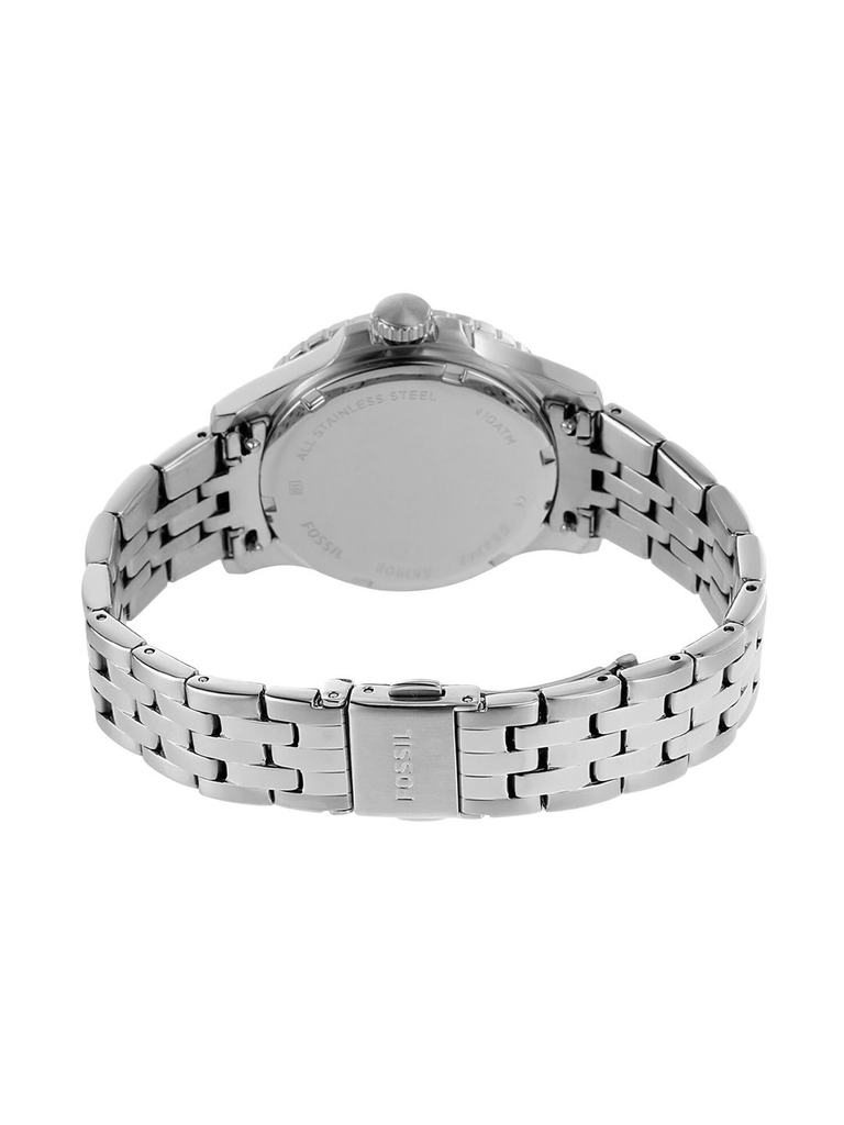 Three Hand Date Women's Watch (Silver/Blue) | Fossil | Luby 