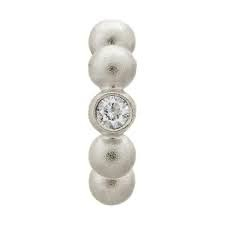 Encanto de punto llamativo blanco (plata/blanco)