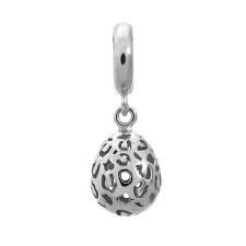 Dije de gota de corte de leopardo (plata)