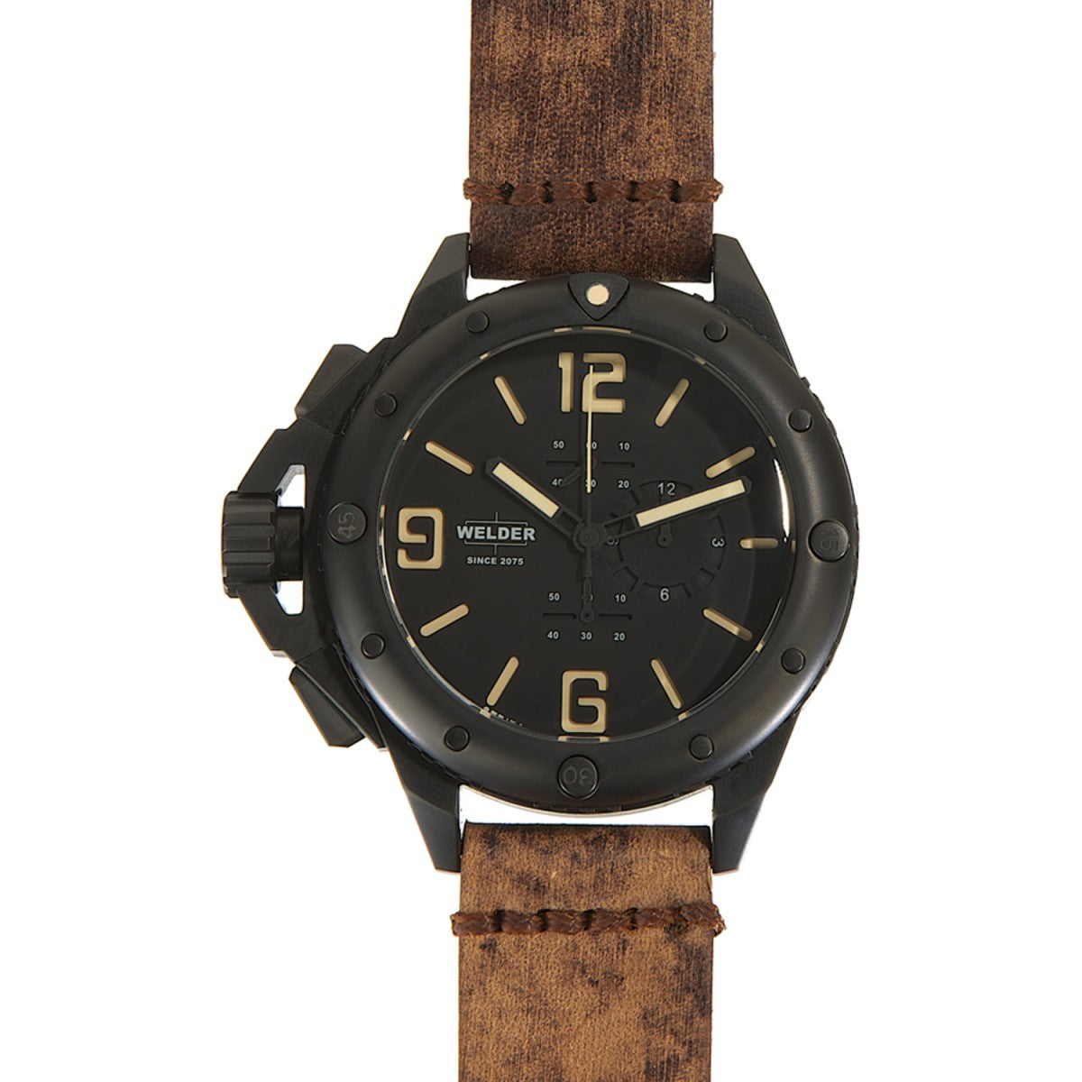 Welder Series K-45 Watch (Black/Brown) | Welder | Luby 