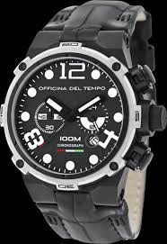 Super Power Chronograph Watch (Black/Silver) | Officina Del Tempo | Luby 