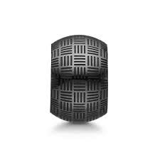 Black Patterned Steel Link