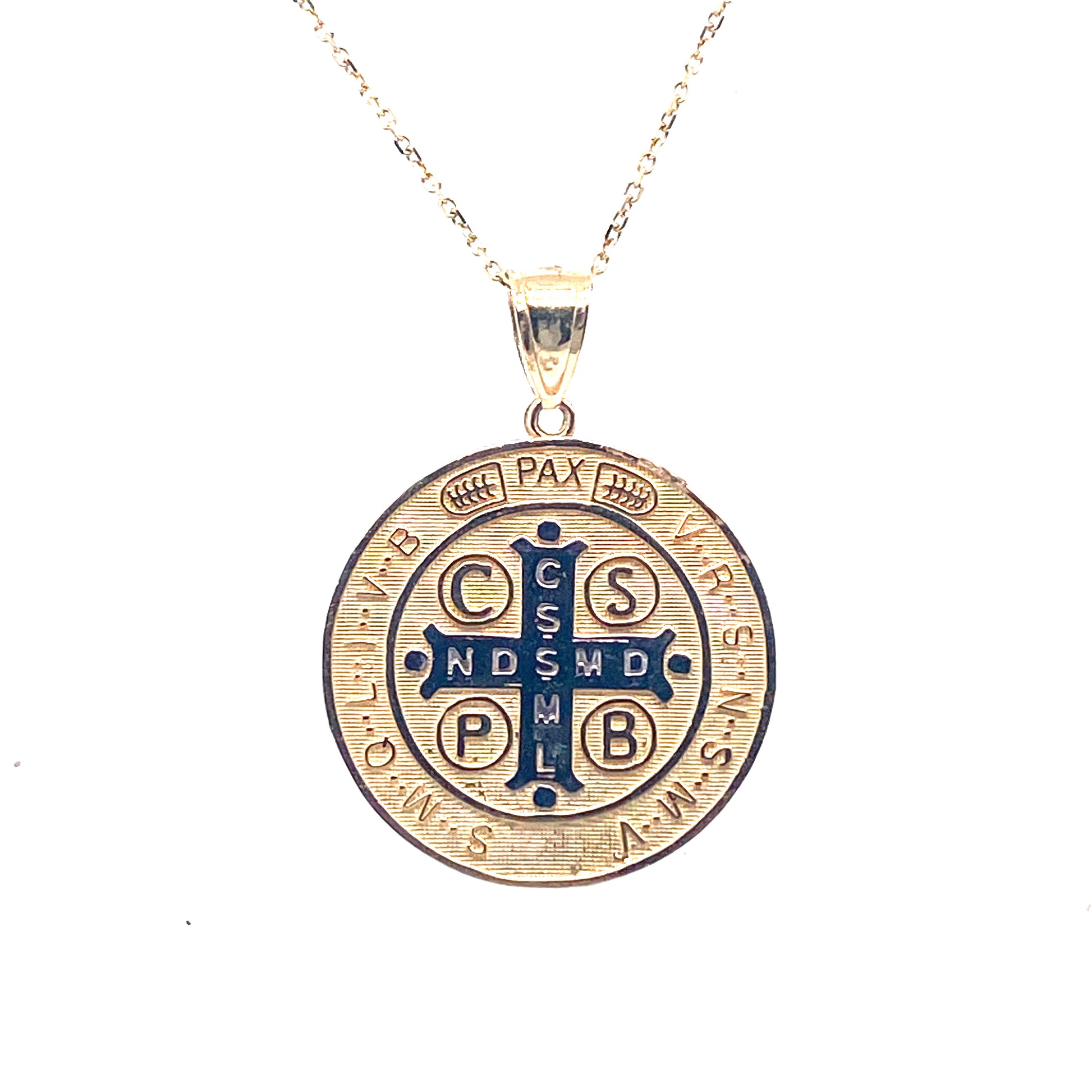 Jesus Two-Tone 14k Gold Medallion Pendant | Luby Gold Collection | Luby 