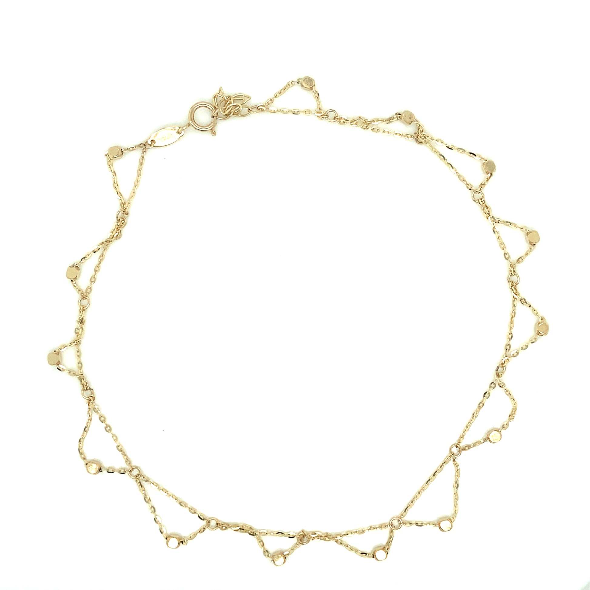 Ultra Fancy Chandelier Anklet | Luby Gold Collection | Luby 