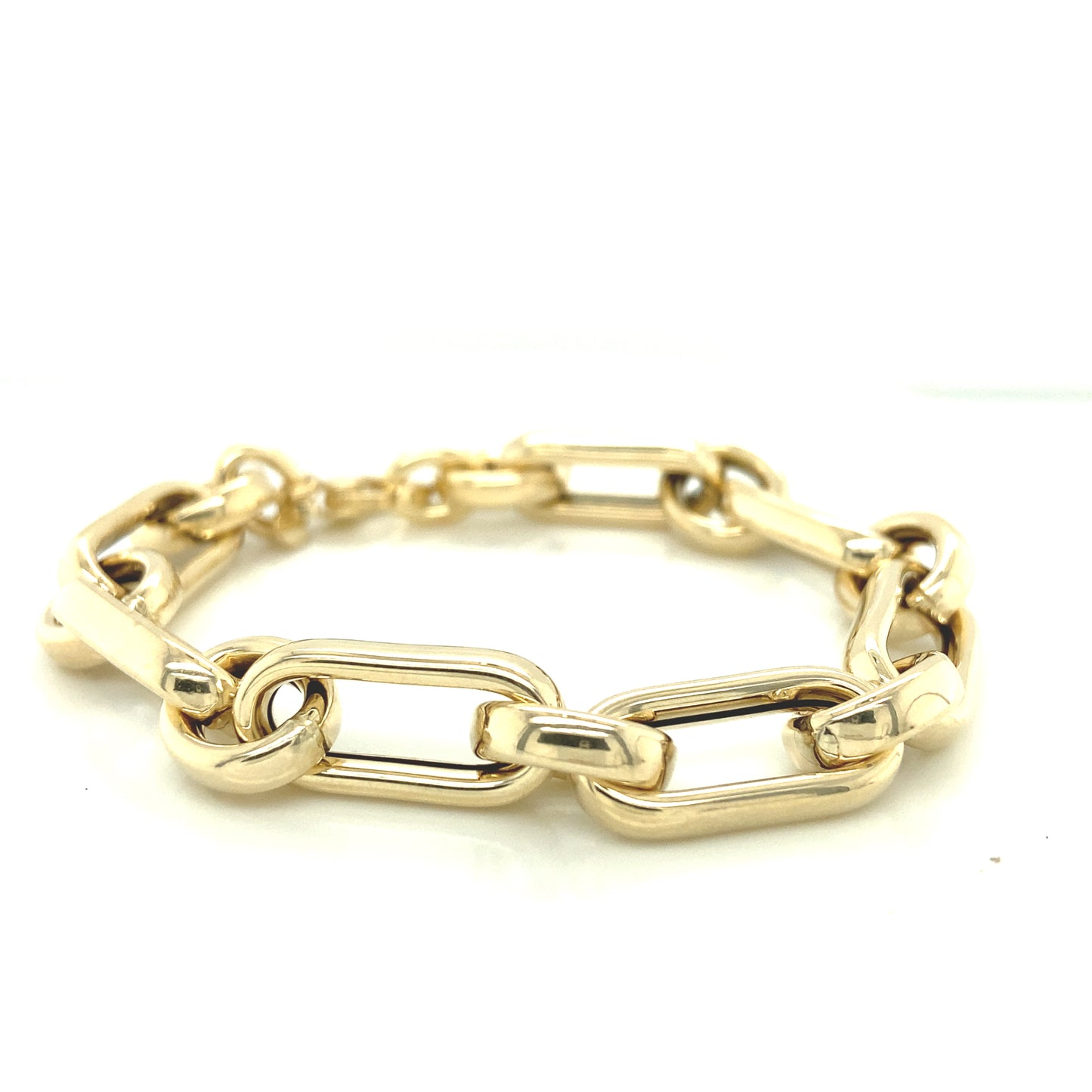 14k Gold Link Puff Bracelet | Luby Gold Collection | Luby 